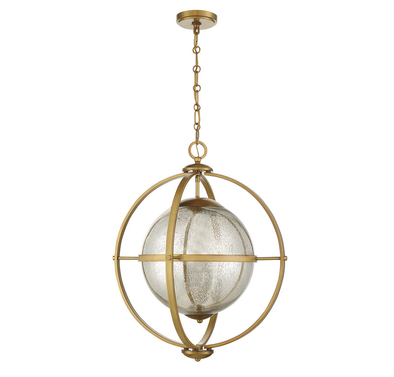 Savoy House 7-1872-3-322 Three Light Pendant, Warm Brass (2)