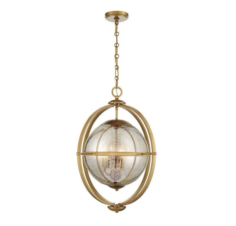 Savoy House 7-1872-3-322 Three Light Pendant, Warm Brass (5)