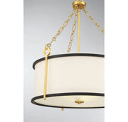 Savoy House 7-1920-3-261 Three Light Pendant, Matte Black w/True Gold (6)