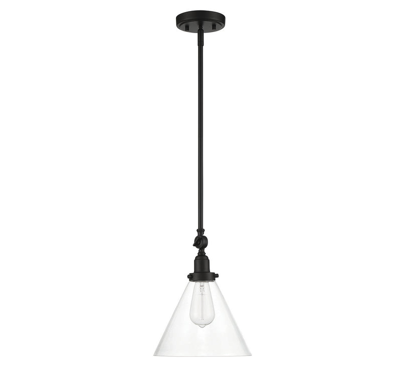 Savoy House 7-9132-1-89 One Light Pendant, Matte Black (2)