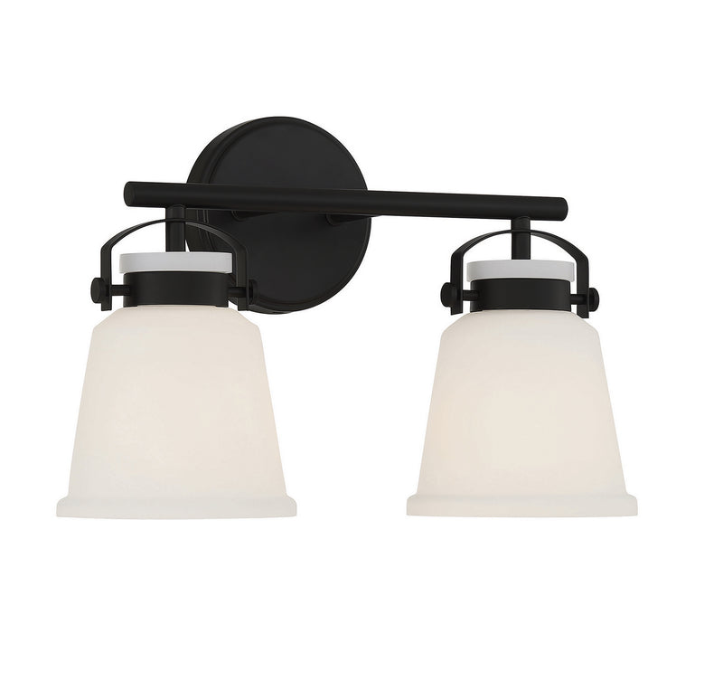 Savoy House 8-1627-2-BK Two Light Bathroom Vanity, Matte Black (3)