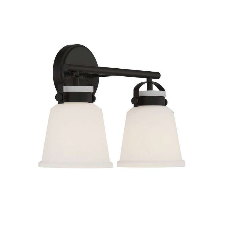 Savoy House 8-1627-2-BK Two Light Bathroom Vanity, Matte Black (4)