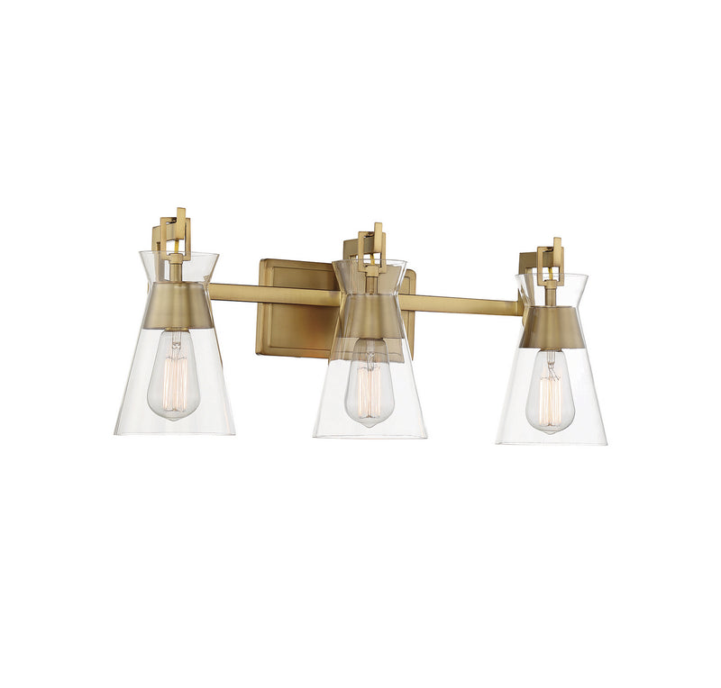 Savoy House 8-1830-3-322 Three Light Bathroom Vanity, Warm Brass (3)