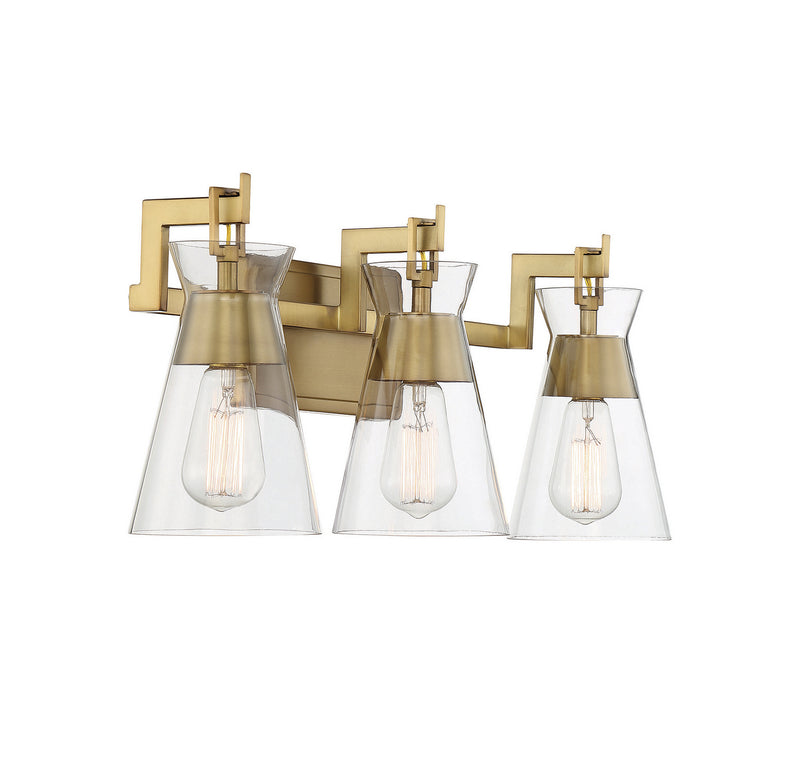Savoy House 8-1830-3-322 Three Light Bathroom Vanity, Warm Brass (4)