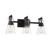 Savoy House 8-1830-3-BK Three Light Bathroom Vanity, Matte Black (3)