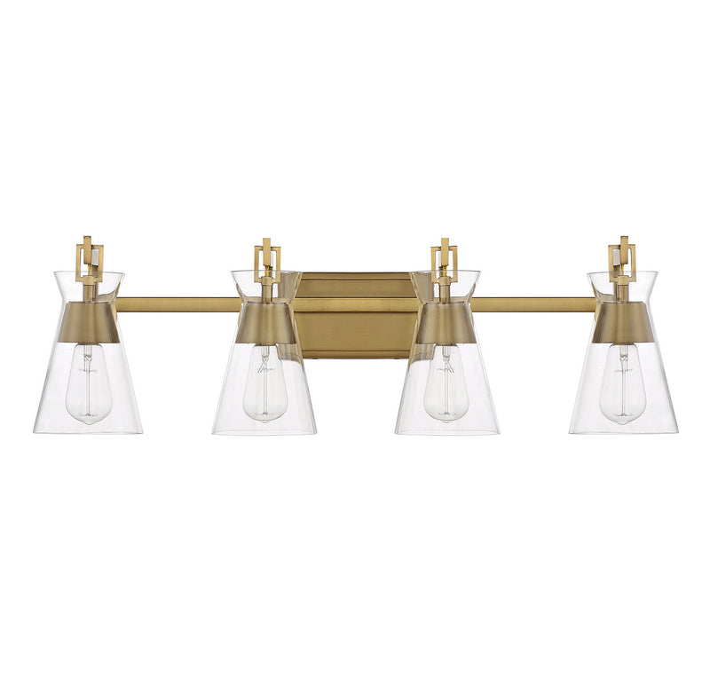 Savoy House 8-1830-4-322 Four Light Bathroom Vanity, Warm Brass (2)