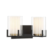 Savoy House 8-1977-2-143 Two Light Bathroom Vanity, Matte Black w/Warm Brass (3)