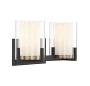 Savoy House 8-1977-2-143 Two Light Bathroom Vanity, Matte Black w/Warm Brass (4)