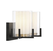 Savoy House 8-1977-2-143 Two Light Bathroom Vanity, Matte Black w/Warm Brass (5)