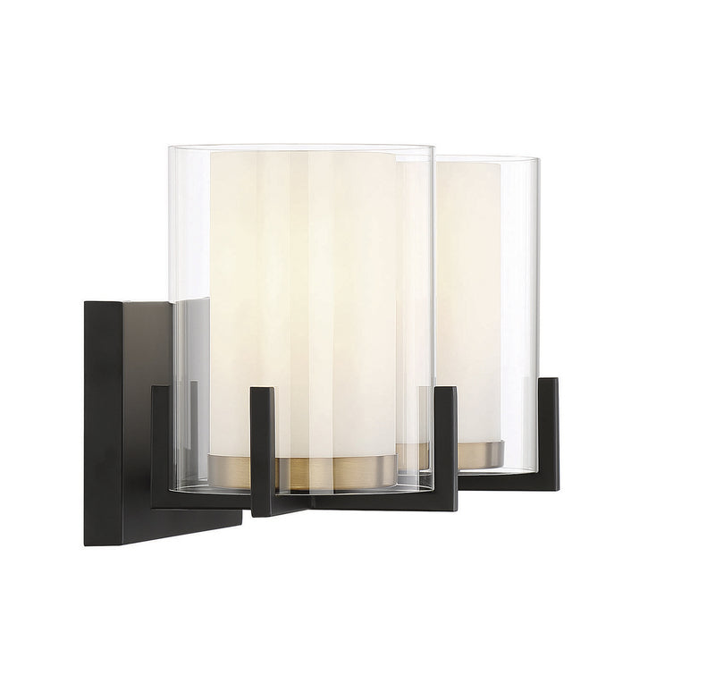 Savoy House 8-1977-2-143 Two Light Bathroom Vanity, Matte Black w/Warm Brass (5)