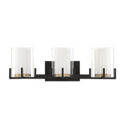 Savoy House 8-1977-3-143 Three Light Bathroom Vanity, Matte Black w/Warm Brass (2)