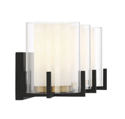 Savoy House 8-1977-3-143 Three Light Bathroom Vanity, Matte Black w/Warm Brass (5)