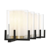 Savoy House 8-1977-4-143 Four Light Bathroom Vanity, Matte Black w/Warm Brass (5)