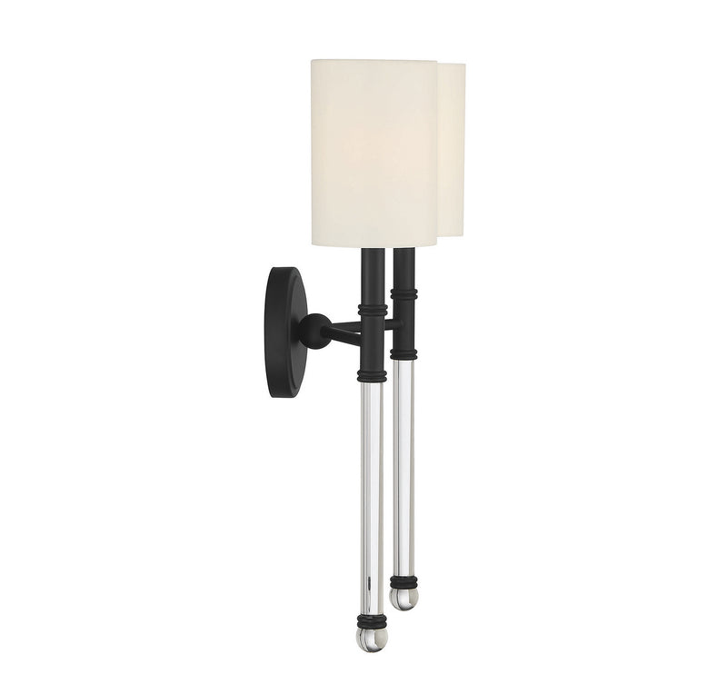 Savoy House 9-103-2-89 Two Light Wall Sconce, Matte Black (5)