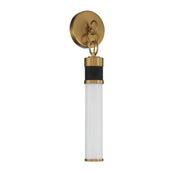 Savoy House 9-1638-1-143 LED Wall Sconce, Matte Black w/Warm Brass (2)