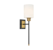Savoy House 9-1645-1-143 One Light Wall Sconce, Matte Black w/Warm Brass (4)