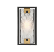 Savoy House 9-1697-1-143 One Light Wall Sconce, Matte Black w/Warm Brass (3)