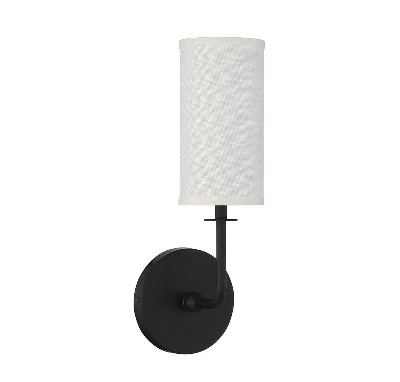 Savoy House 9-1755-1-89 One Light Wall Sconce, Matte Black (2)