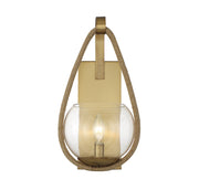 Savoy House 9-1826-1-320 One Light Wall Sconce, Warm Brass/Rope (3)