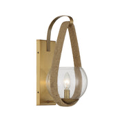 Savoy House 9-1826-1-320 One Light Wall Sconce, Warm Brass/Rope (4)
