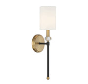 Savoy House 9-1888-1-143 One Light Wall Sconce, Matte Black w/Warm Brass (4)