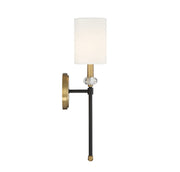 Savoy House 9-1888-1-143 One Light Wall Sconce, Matte Black w/Warm Brass (5)