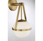 Savoy House 9-1911-1-322 One Light Wall Sconce, Warm Brass (6)