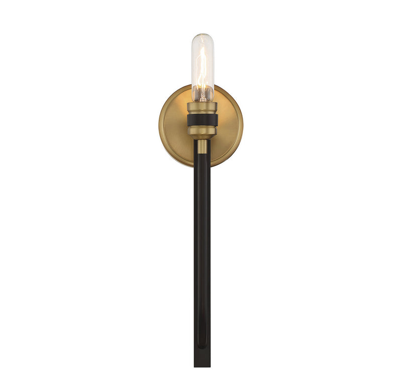 Savoy House 9-1918-1-77 One Light Wall Sconce, Bronze with Brass Accents (3)