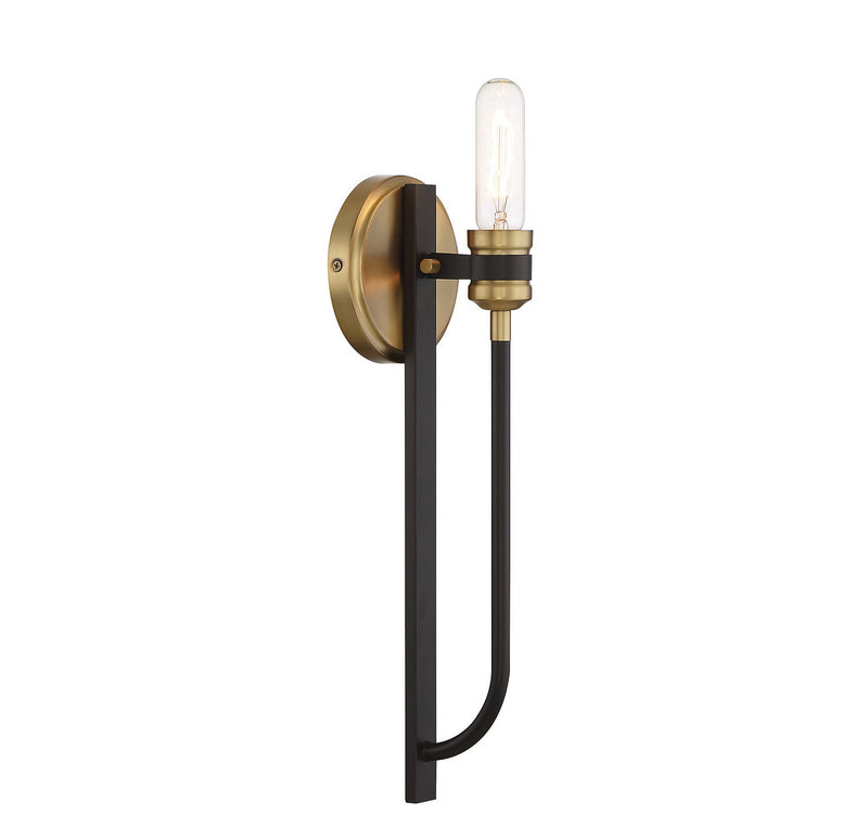 Savoy House 9-1918-1-77 One Light Wall Sconce, Bronze with Brass Accents (4)