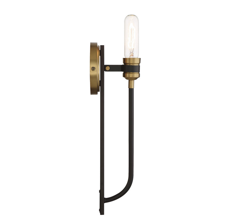Savoy House 9-1918-1-77 One Light Wall Sconce, Bronze with Brass Accents (5)