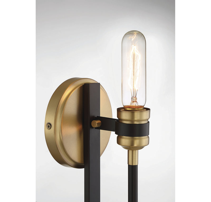 Savoy House 9-1918-1-77 One Light Wall Sconce, Bronze with Brass Accents (6)