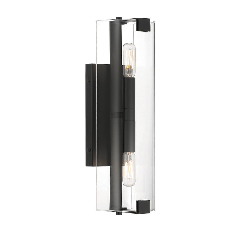 Savoy House 9-9771-2-89 Two Light Wall Sconce, Matte Black (4)