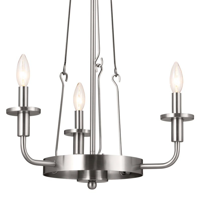 Kichler 52450CLP Three Light Mini Chandelier, Classic Pewter (4)