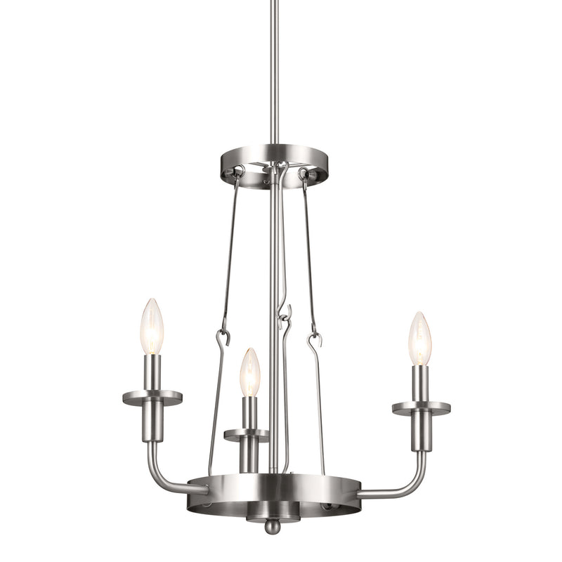 Kichler 52450CLP Three Light Mini Chandelier, Classic Pewter (5)