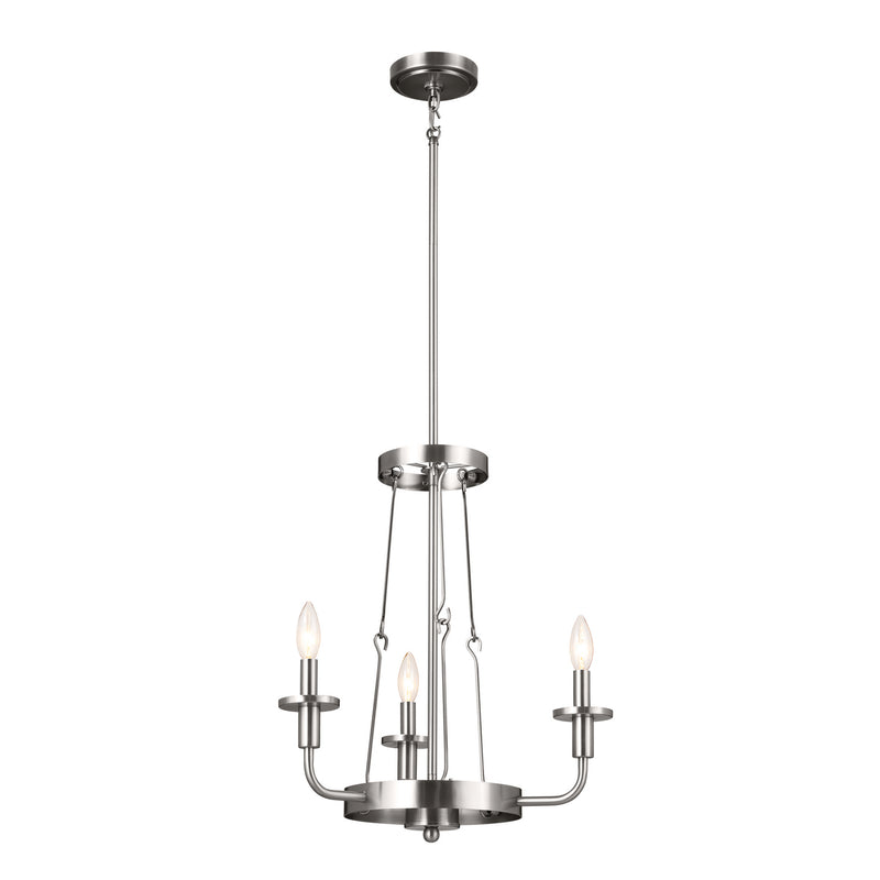Kichler 52450CLP Three Light Mini Chandelier, Classic Pewter (6)