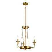 Kichler 52450NBR Three Light Mini Chandelier, Natural Brass (3)