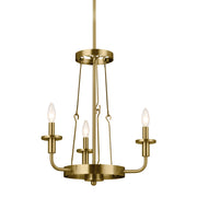Kichler 52450NBR Three Light Mini Chandelier, Natural Brass (4)