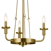 Kichler 52450NBR Three Light Mini Chandelier, Natural Brass (5)