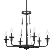 Kichler 52451BKT Six Light Chandelier, Textured Black (3)