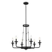 Kichler 52451BKT Six Light Chandelier, Textured Black (4)