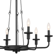 Kichler 52451BKT Six Light Chandelier, Textured Black (6)