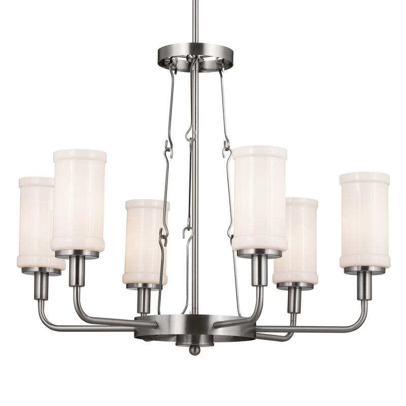 Kichler 52451CLP Six Light Chandelier, Classic Pewter (2)