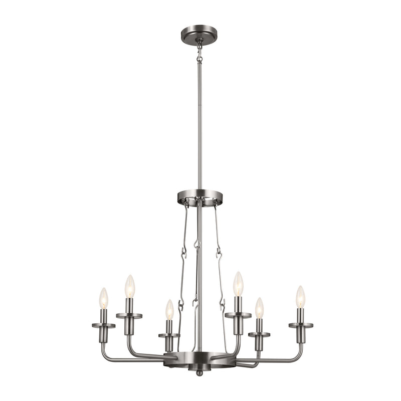 Kichler 52451CLP Six Light Chandelier, Classic Pewter (3)