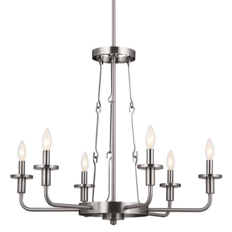 Kichler 52451CLP Six Light Chandelier, Classic Pewter (4)