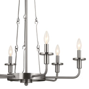 Kichler 52451CLP Six Light Chandelier, Classic Pewter (5)