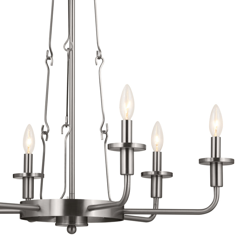 Kichler 52451CLP Six Light Chandelier, Classic Pewter (5)