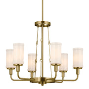 Kichler 52451NBR Six Light Chandelier, Natural Brass (2)