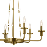 Kichler 52451NBR Six Light Chandelier, Natural Brass (5)