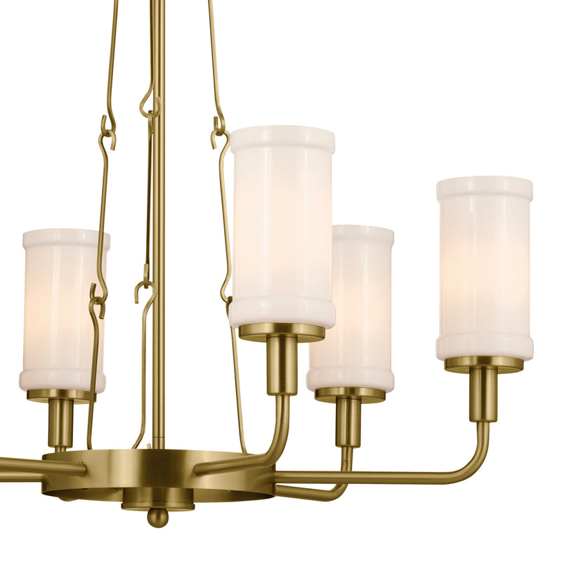 Kichler 52451NBR Six Light Chandelier, Natural Brass (6)
