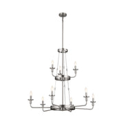 Kichler 52452CLP Nine Light Chandelier, Classic Pewter (2)